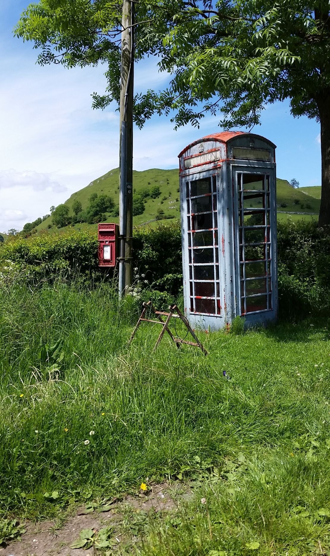 Abandoned telephone booth
